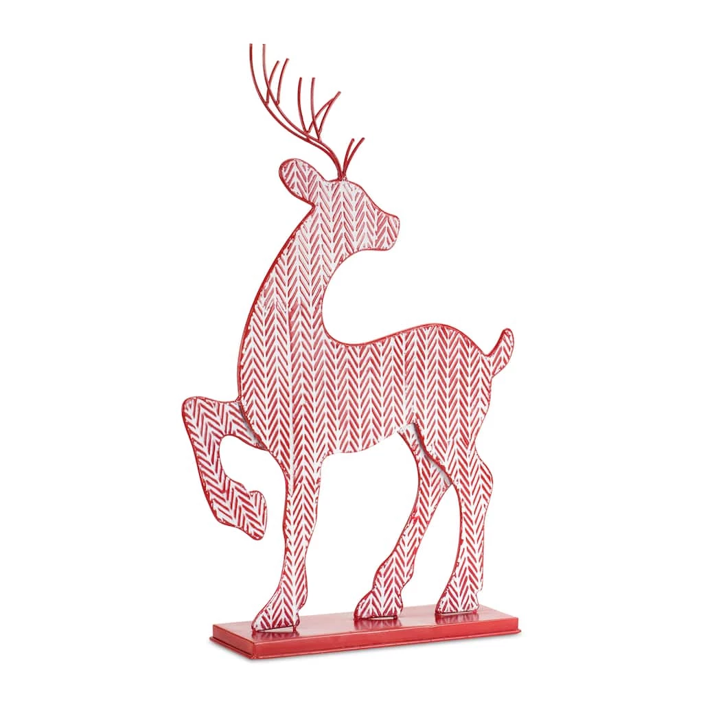 Buy π Red & White Metal Deer Figurine Set, 23.75" & 24" by Melrose β€οΈ 5 Buy π Red & White Metal Deer Figurine Set, 23.75" & 24" by Melrose β€οΈ - Image 3