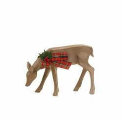 New 😀 Faux Wood Deer Figurine Set, 6.75" & 13.75" by Melrose 👍 -Melrose Shop D663191S 3