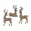 Best Sale 🔔 Natural Deer Figurine Set, 9", 13" & 13" by Melrose 😉 -Melrose Shop D663194S 1