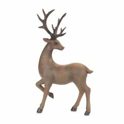 Best Sale 🔔 Natural Deer Figurine Set, 9", 13" & 13" by Melrose 😉 -Melrose Shop D663194S 4