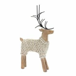 Wholesale π Deer with Sweater Figurine Set, 10.75" & 12" by Melrose π 8 Wholesale π Deer with Sweater Figurine Set, 10.75" & 12" by Melrose π -Melrose Shop D663198S 3