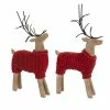 Best reviews of 😍 Deer with Red Sweater Figurine Set, 10.75" & 12" by Melrose 😍 -Melrose Shop D663199S 1