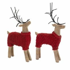 Melrose Shop 21 Best reviews of π Deer with Red Sweater Figurine Set, 10.75" & 12" by Melrose π
