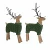 Hot Sale ⭐ Deer with Green Sweater Figurine Set, 10.75" & 12" by Melrose ⭐ -Melrose Shop D663200S 1
