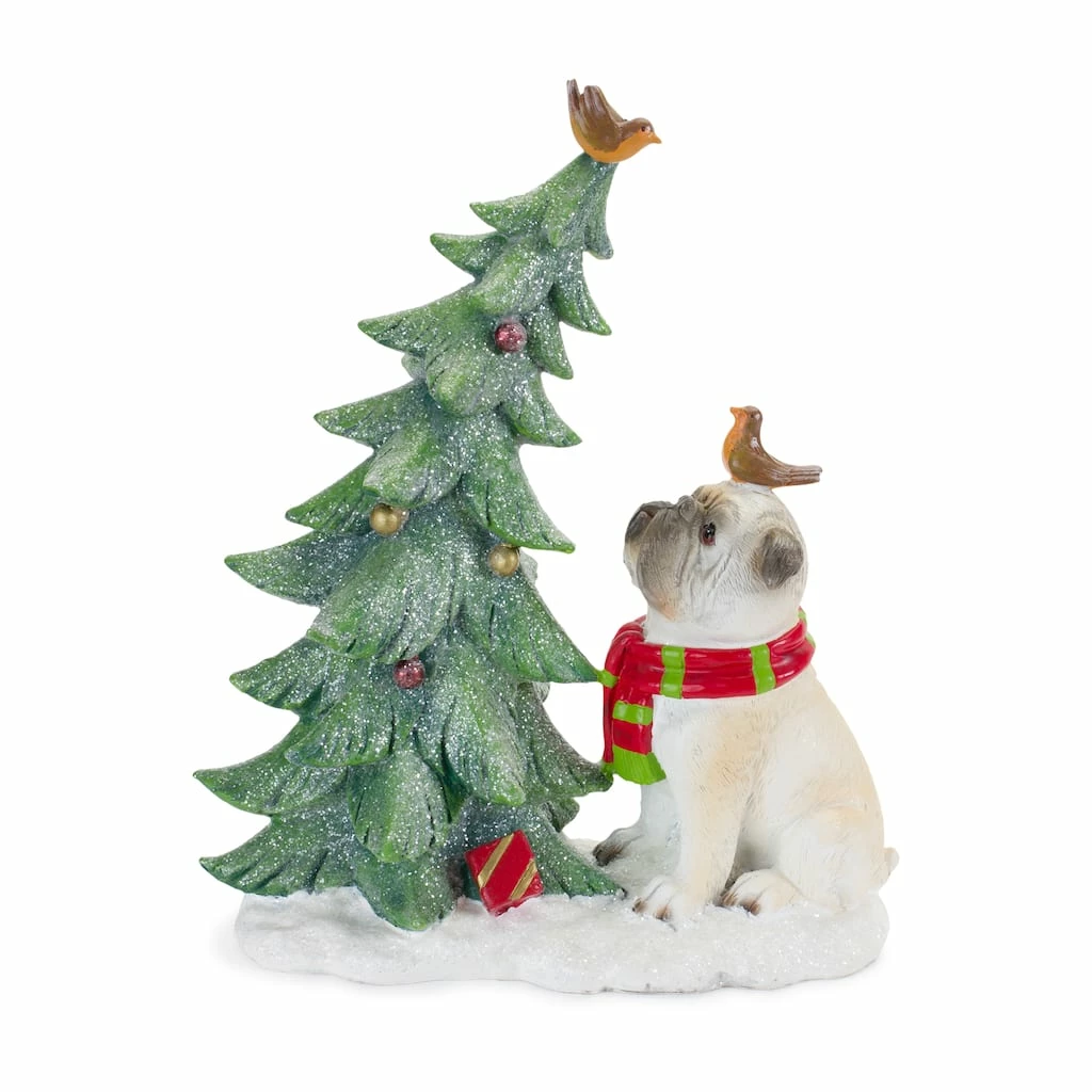 Coupon π 11.25" Pug with Tree Figurine by Melrose π₯ 3 Coupon π 11.25" Pug with Tree Figurine by Melrose π₯