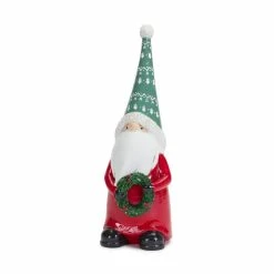 Best Sale 💯 9" Holiday Gnome with Wreath & Package Figurine Set by Melrose 🥰 -Melrose Shop D663215S 3