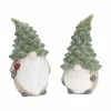 Promo 🥰 7" Holiday Gnome with Tree Hat Terra Cotta Figurine Set by Melrose 🧨 -Melrose Shop D663216S 1