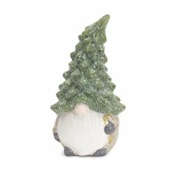 Promo 🥰 7" Holiday Gnome with Tree Hat Terra Cotta Figurine Set by Melrose 🧨 -Melrose Shop D663216S 3