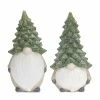 New 👏 11.25" Holiday Gnome with Tree Hat Terra Cotta Figurine Set by Melrose 🎁 -Melrose Shop D663217S 1