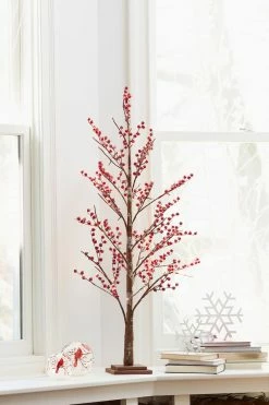 Cheap 🎉 51" LED Red Berry Tree Decoration by Melrose ✔️ -Melrose Shop D663224S 2