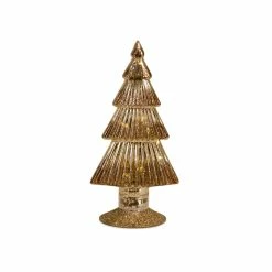 Best Sale 👏 Gold LED Glass 🎁 Christmas Tree Set, 10" & 12" by Melrose 🔥 -Melrose Shop D663234S 3