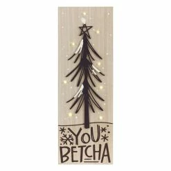 Budget 🤩 24" LED You Betcha & Uffda Tree Sign Set by Melrose 💯 -Melrose Shop D663247S 3