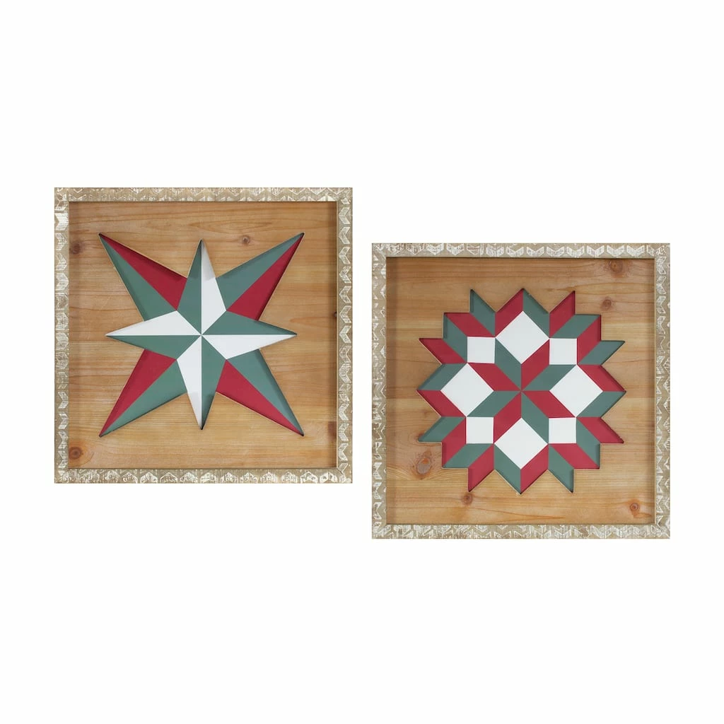 Coupon π 16.5" Quilt Square Plaque Set by Melrose π 3 Coupon π 16.5" Quilt Square Plaque Set by Melrose π