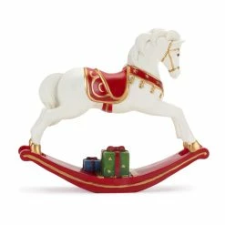 Flash Sale ✨ 8.5" Rocking Horse with Packages Figurine by Melrose 🤩