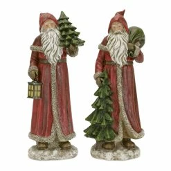Budget 🌟 12.75" Red Santa Figurine Set by Melrose 🎁