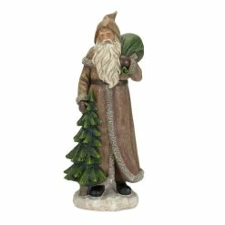 Coupon ❤️ 12.75" Brown Santa Figurine Set by Melrose 😀 -Melrose Shop D663271S 3