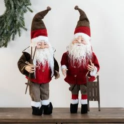 Promo 🥰 25.25" Ski & Sled Santa Figurine Set by Melrose 💯 -Melrose Shop D663276S 4