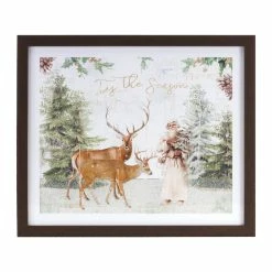 Buy 🔥 13" Santa & Deer Frame Set by Melrose ⭐ -Melrose Shop D663286S 3