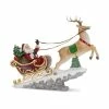 Best Pirce ✨ 18" Resin Santa In Sleigh With Deer Figurine by Melrose 🧨