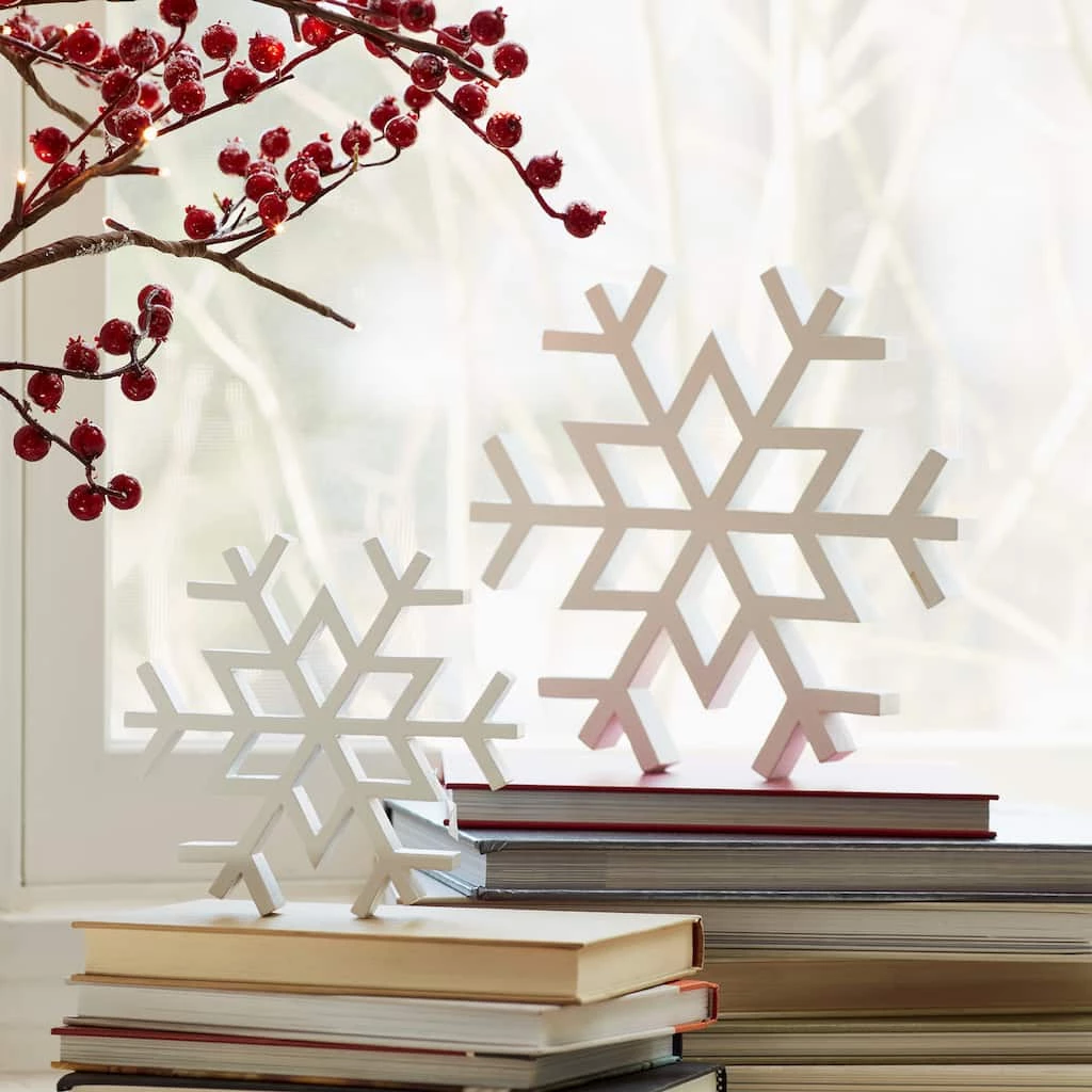 Best Sale π Wooden Snowflake Set by Melrose π 6 Best Sale π Wooden Snowflake Set by Melrose π - Image 4