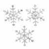 Outlet 🔥 2" Iron & Glass Snowflake Candle Pin Set by Melrose 😍 -Melrose Shop D663317S 1