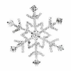 Outlet 🔥 2" Iron & Glass Snowflake Candle Pin Set by Melrose 😍 -Melrose Shop D663317S 2