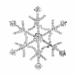 Outlet 🔥 2" Iron & Glass Snowflake Candle Pin Set by Melrose 😍 -Melrose Shop D663317S 4