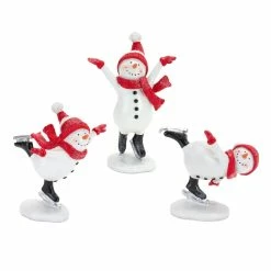 Cheapest 🧨 Resin Snowman On Skates Figurine Set by Melrose 🤩