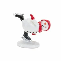 Cheapest 🧨 Resin Snowman On Skates Figurine Set by Melrose 🤩 -Melrose Shop D663323S 4