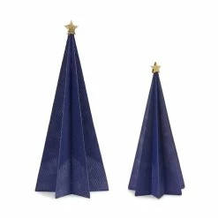New 🤩 Blue Resin Holiday Tree Décor Set by Melrose ❤️