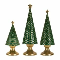 Best reviews of 🔔 Green & Gold Holiday Tree Décor Set, 12.25", 16" & 18" by Melrose 🥰