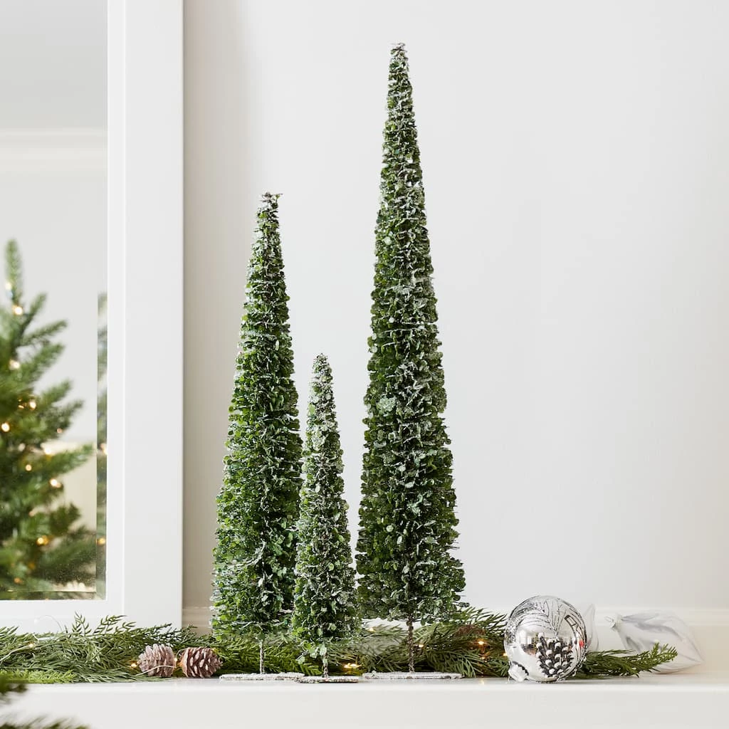 New π Deep Green Holiday Pine Tree Décor Set, 15.75", 24" & 31.5" by Melrose π 4 New π Deep Green Holiday Pine Tree Décor Set, 15.75", 24" & 31.5" by Melrose π - Image 2