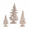 Promo 😀 Whitewashed Brown Cutout Holiday Tree Décor Set, 7.5", 10.25" & 13" by Melrose ✨ -Melrose Shop D663341S 1