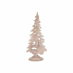 Promo 😀 Whitewashed Brown Cutout Holiday Tree Décor Set, 7.5", 10.25" & 13" by Melrose ✨ -Melrose Shop D663341S 4