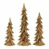 Best Sale ❤️ Gold Sculpted Holiday Tree Décor Set, 16", 18" & 23.5" by Melrose 🔔 -Melrose Shop D663342S 1