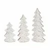 Best Pirce ⭐ Carved Whitewashed Holiday Tree Décor Set, 8.5", 11.75" & 14.5" by Melrose 🔔