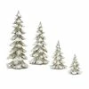 Best Sale ❤️ Snowy Silver Sculpted Holiday Tree Décor Set, 6.5", 9", 13.25" & 18" by Melrose ✔️ -Melrose Shop D663344S 1