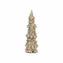 New ✔️ Gold & Silver Sculpted Holiday Pine Tree Décor Set, 9.25" & 11.5" by Melrose 🧨 -Melrose Shop D663345S 3