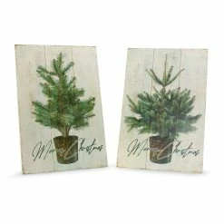 Best reviews of βοΈ 11.5" Merry π Christmas Tree Plaque Set by Melrose β