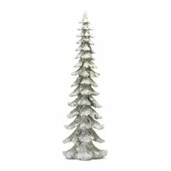 Discount 😍 35" Snowy Silver Sculpted Holiday Tree Décor Accent by Melrose 😉