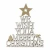 Cheap ❤️ 11.5" We Wish You A Merry 🎄 Christmas Wood Sign Set by Melrose 😉 -Melrose Shop D663350S 1