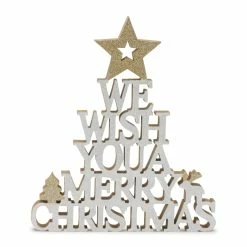 Cheap ❤️ 11.5" We Wish You A Merry 🎄 Christmas Wood Sign Set by Melrose 😉