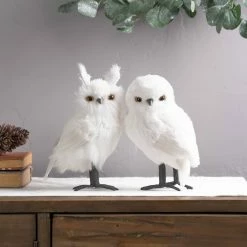Outlet 🌟 White Owl Décor Set, 8.75" & 10.5" by Melrose 🎉 -Melrose Shop D663353S 4